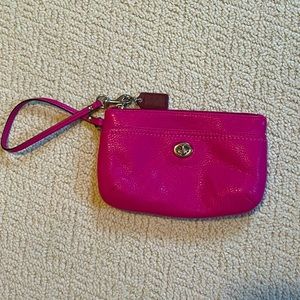 Pink Coach Wristlet